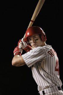 Portrait of baseball player in batting stance. Date : 2008