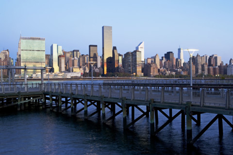 New York City skyline. Date: 2008