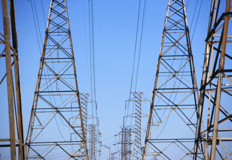 Electricity pylons. Date: 2008