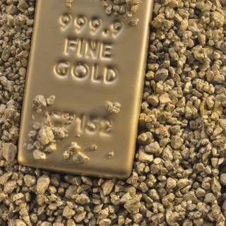Gold block and nuggets.