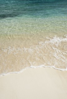 Beach and clear ocean water.