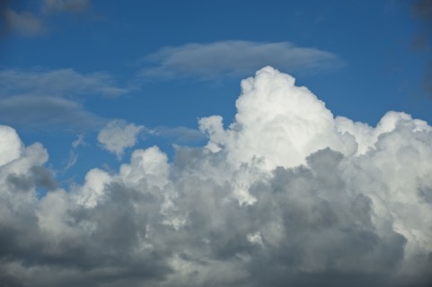 Clouds and blue sky.