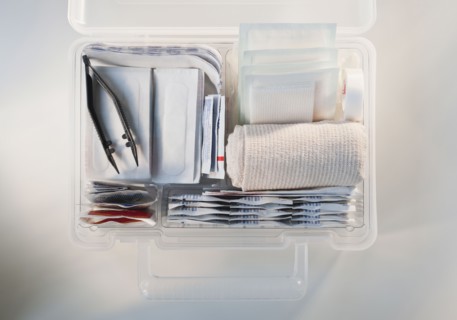 First aid kit.