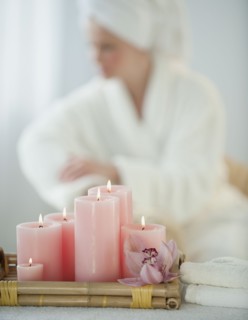 Woman at spa.
