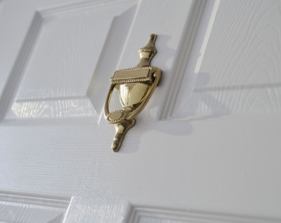 Close up of door knocker.