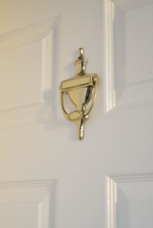Close up of door knocker.