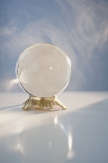 Close up of crystal ball.