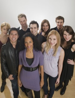 Group of friends posing together.