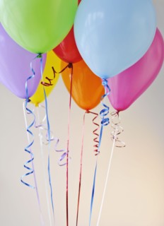 Bouquet of colorful balloons.