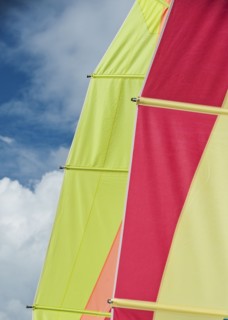 Colorful boat sails.