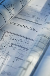 Close up of blueprints. Photographe : Daniel Grill