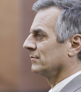 Profile of businessman. Photographe : PT Images