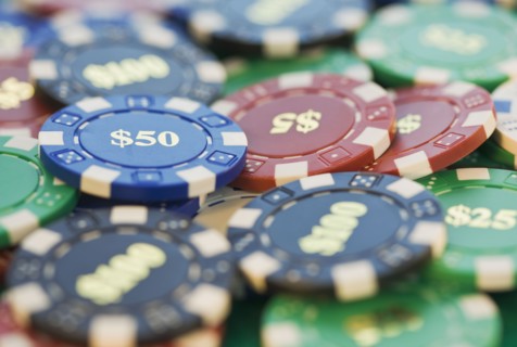 Close up of poker chips. Photographe : Christopher Grill