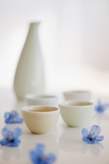 Tropical flowers and tea.