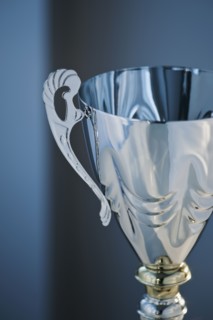 Silver trophy.