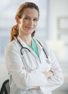 Portrait of female doctor.