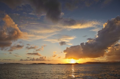 St. Thomas at sunset.