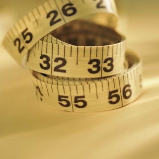 Close up of measure tape.