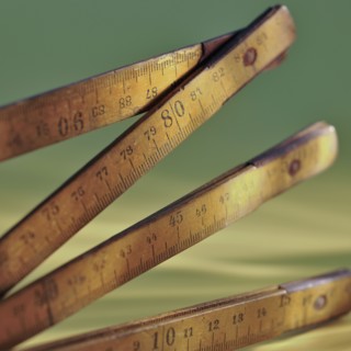 Wooden ruler.