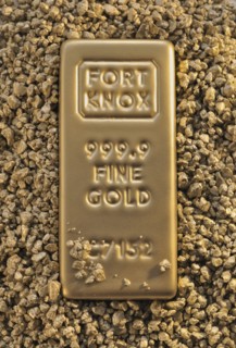 Gold block and nuggets.