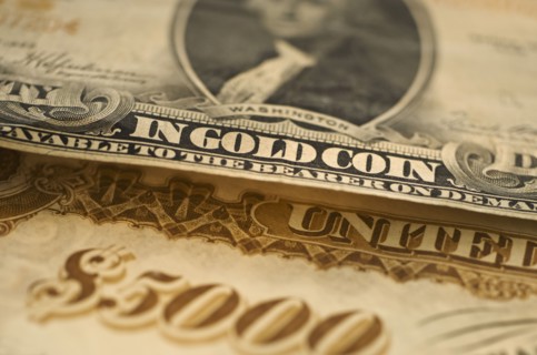 Antique dollar bill.