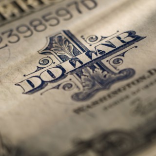 Antique dollar bill.