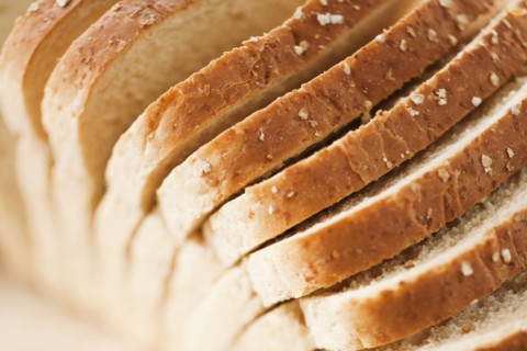 Sliced bread, close-up.