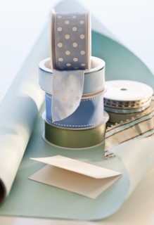 Studio shot of decorative ribbons.