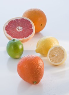 Lemons, lime, grapefruit and orange.