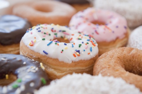 Doughnuts in box.