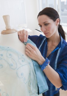 Female tailor at work.