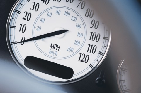 Speedometer, close-up. Photographe : Stewart Cohen