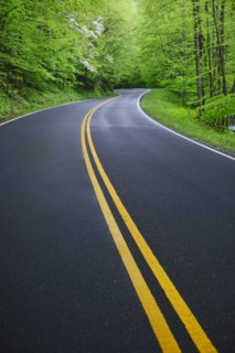 A scenic and empty road.