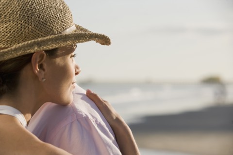 A couple at the beach