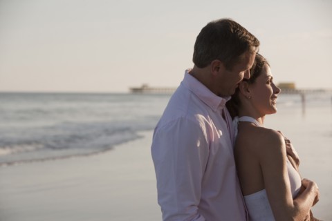 A couple at the beach