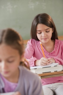 Students in a classroom.