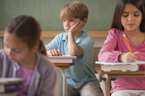 Students in a classroom.