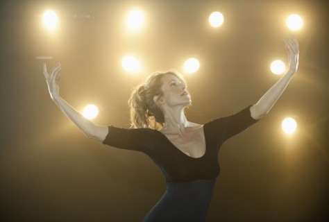 A female ballet dancer.