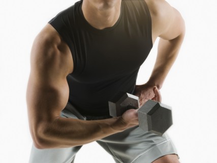 A man lifting weights