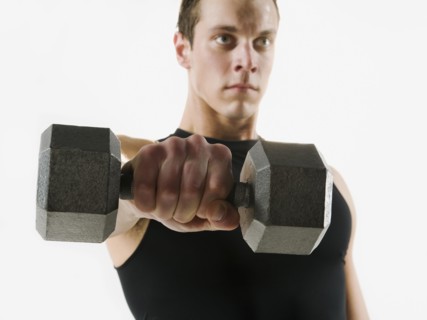 A man lifting weights