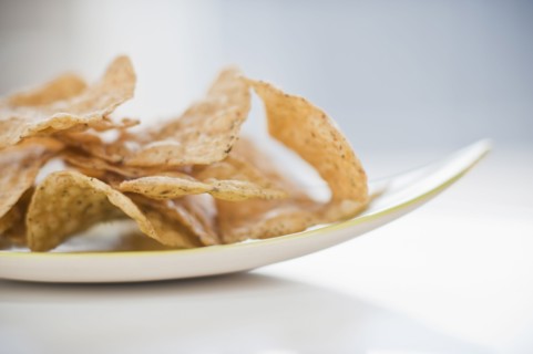 A plate of chips.