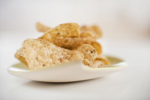 A plate of chips.