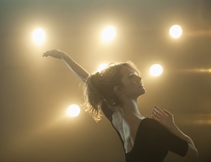 A female ballet dancer.