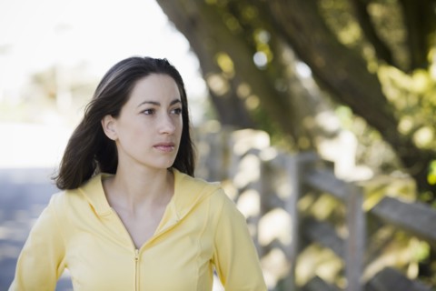 A woman at a park