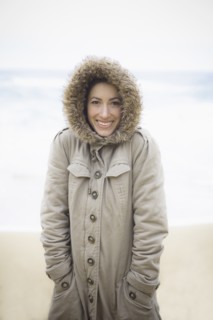 A woman at the beach