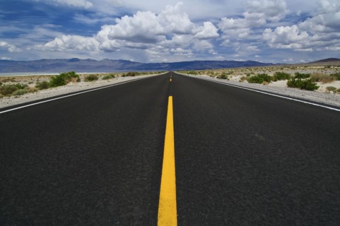 A scenic and empty road