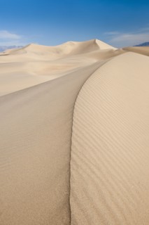 Sand dunes in the desert.