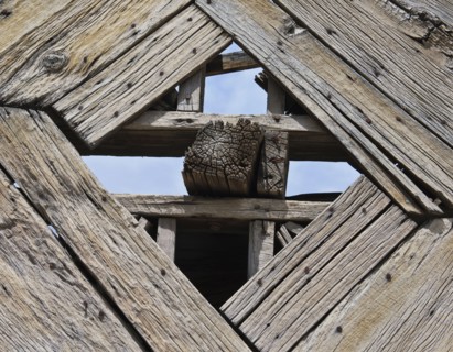 A wooden surface.