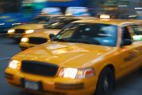 A street scene in New York.
