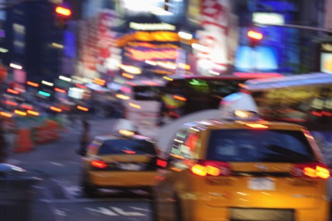 A street scene in New York.